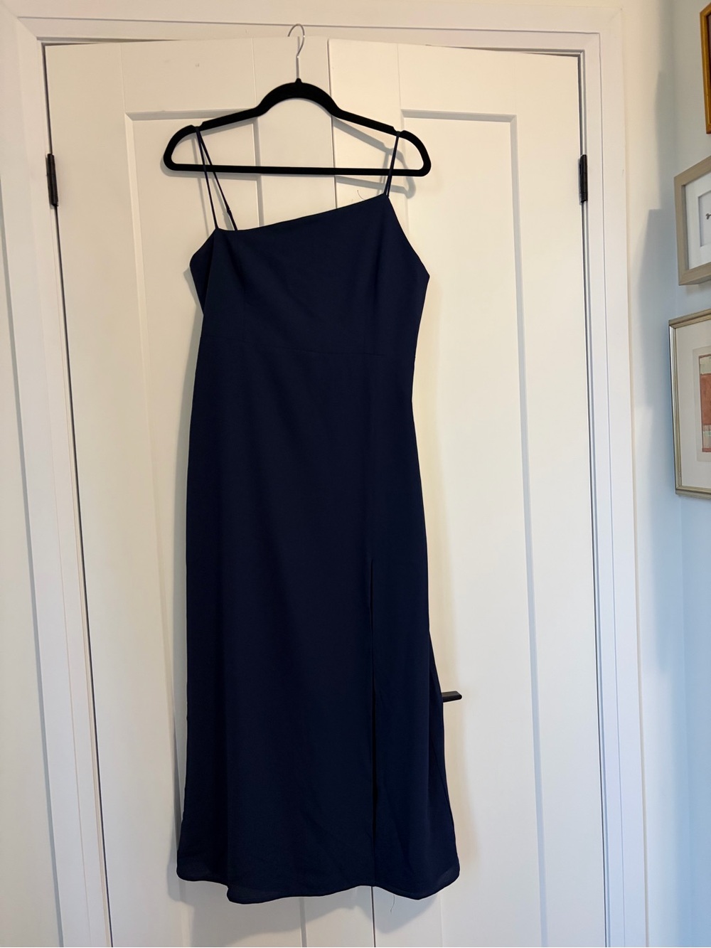 NWT Park and Fifth Lincoln Navy Asymmetrical Slip Dress - Picture 4 of 4